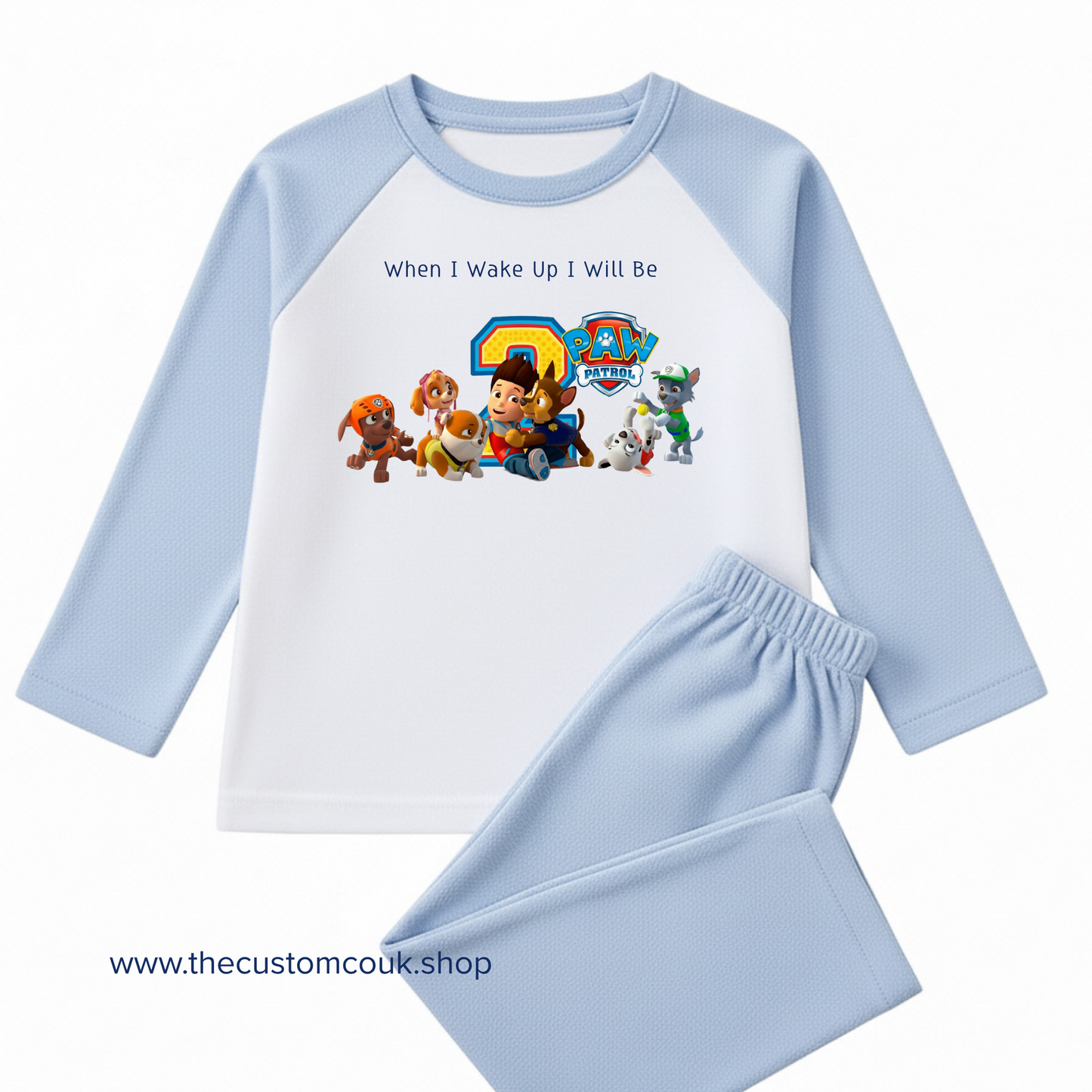 When I Wake Up I’ll Be Two - Personalised Birthday Pyjama’s - Paw Patrol