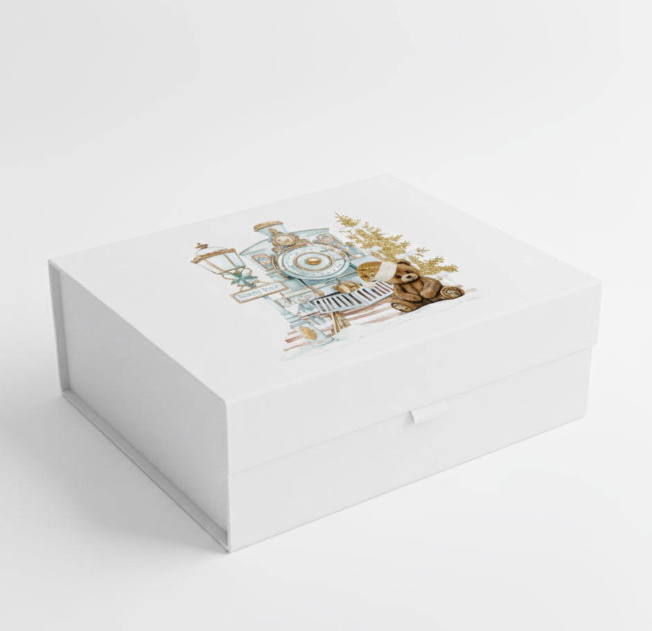 Personalised Christmas Eve Box - Express Train Teddy Bear Design