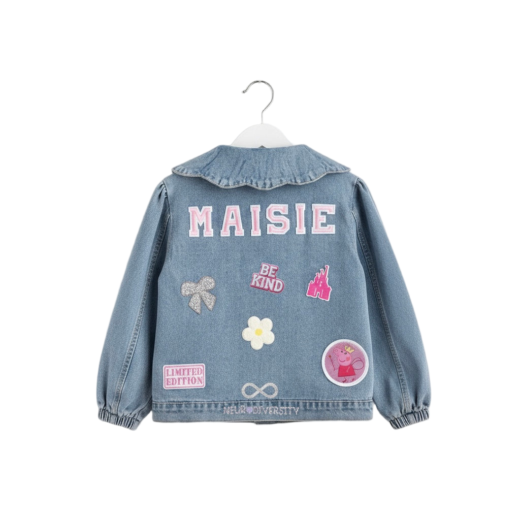Kids Custom Patch Denim Jacket