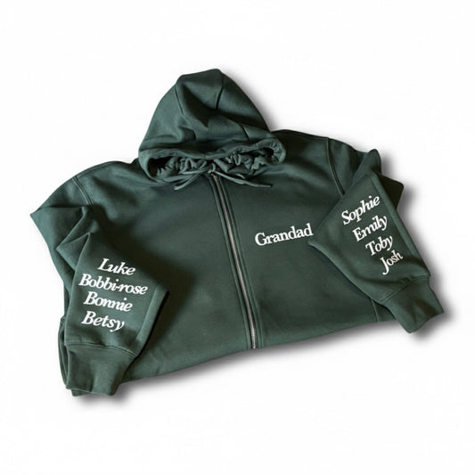 Personalised Hoodie | I Wear My Heart on my Sleeve - Grandad