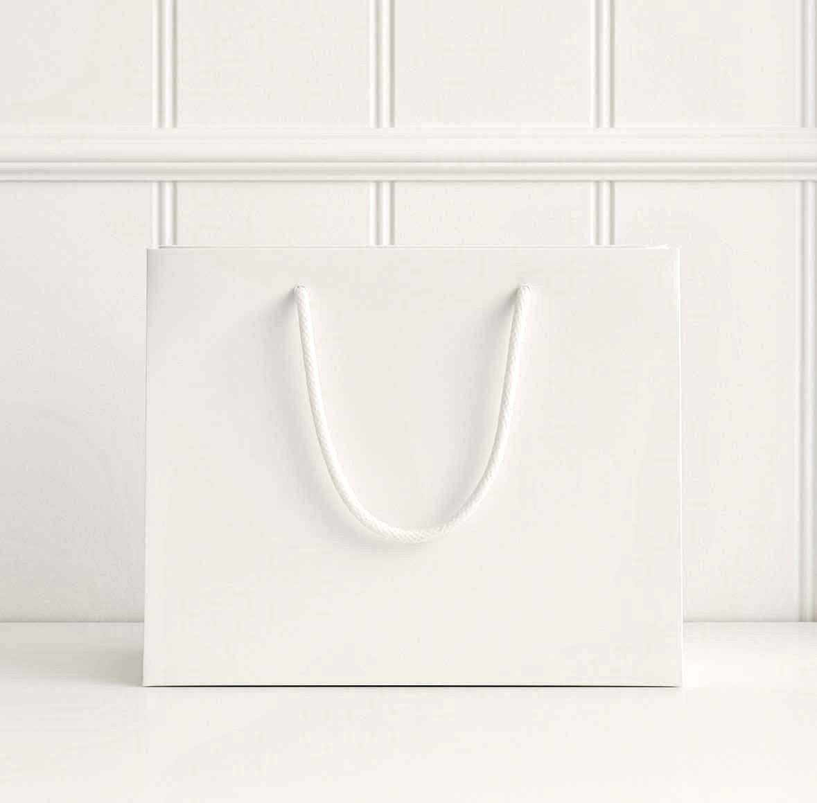 Personalised Name White Gift Bag | Large