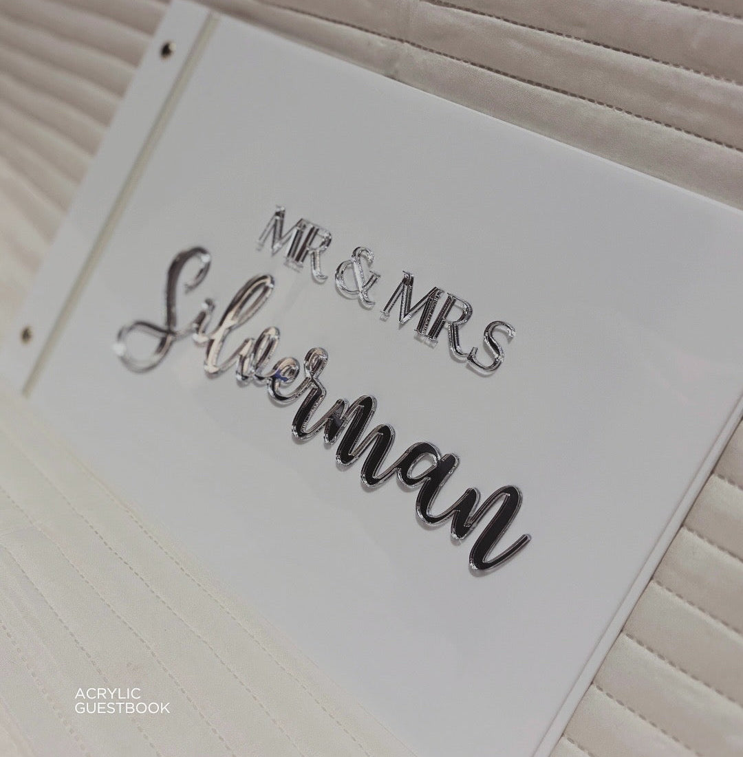 Personalised Acrylic Wedding Guestbook