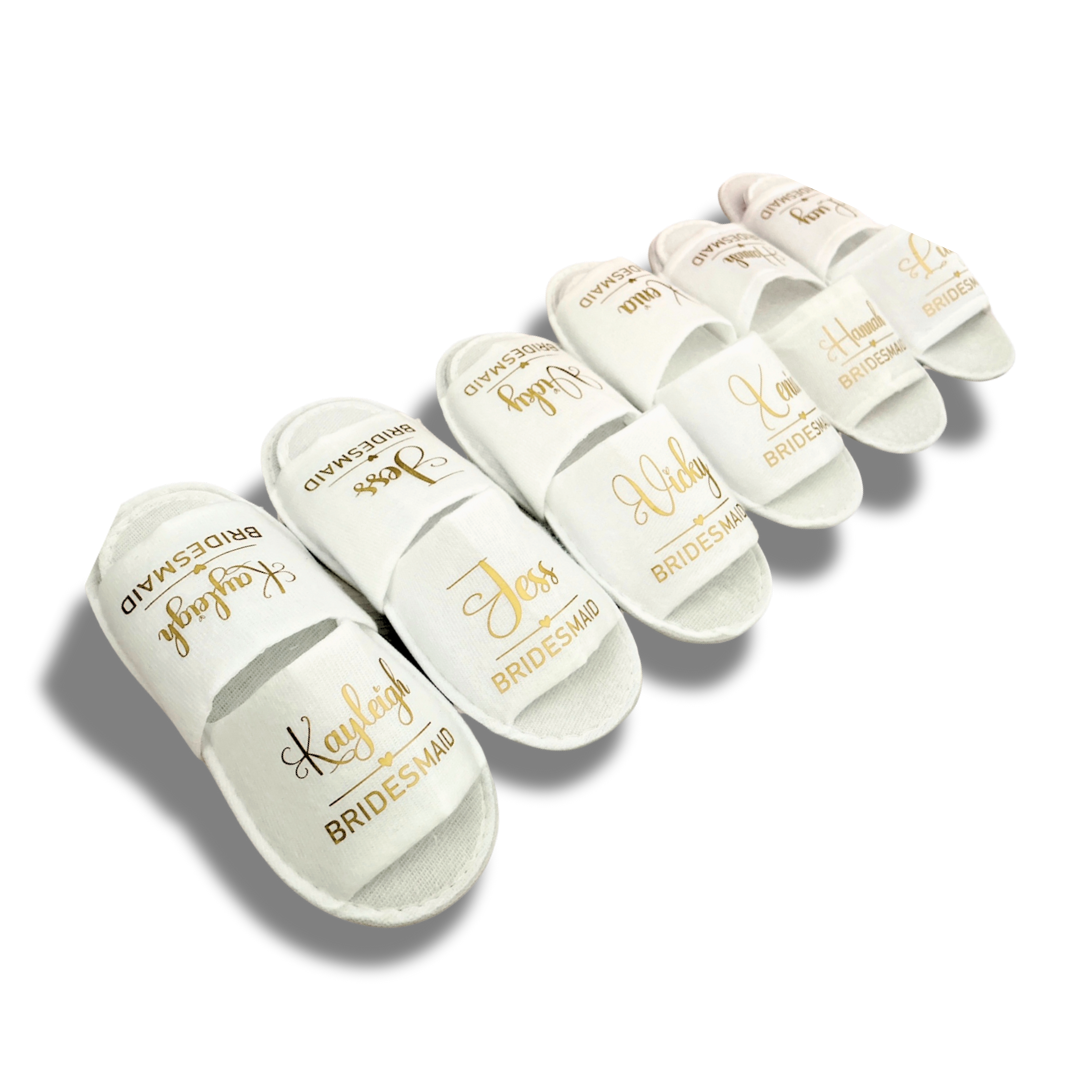 Personalised Wedding/Spa Slippers - Bridesmaid Proposal Gift