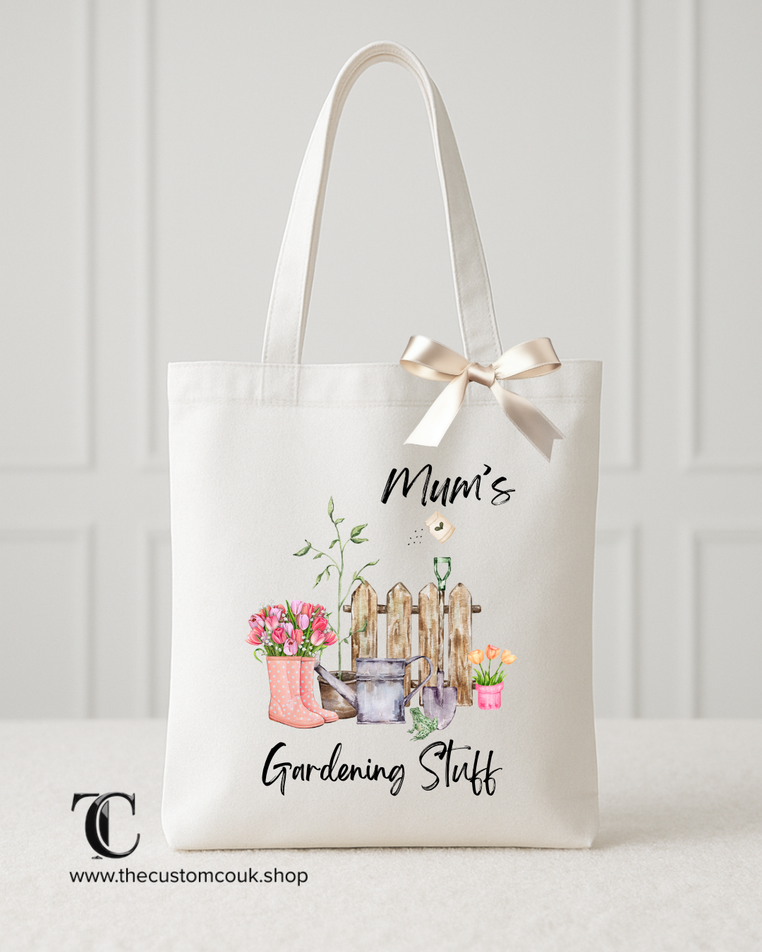 Personalised Mums Gardening Tote Bag