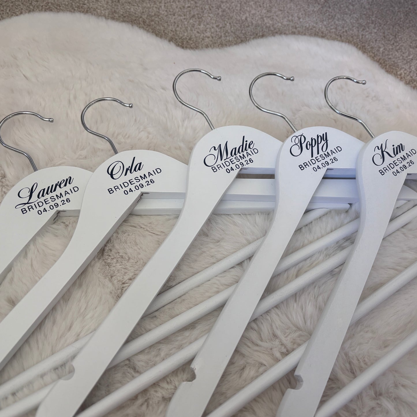 Personalised Bridal Party Hangers | Bride, Groom & Bridesmaid Hangers