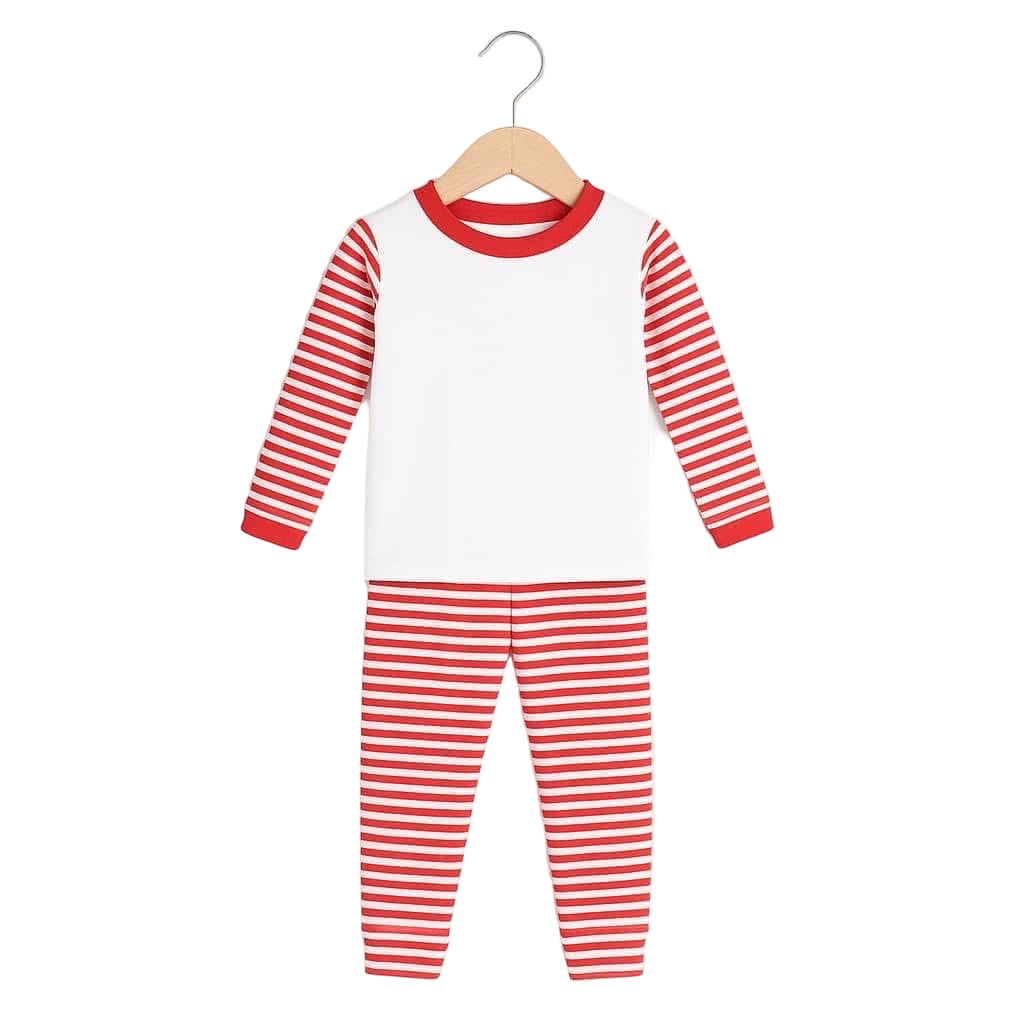 Personalised Childrens Pyjama’s - Create Your Own Design | Red Stripe