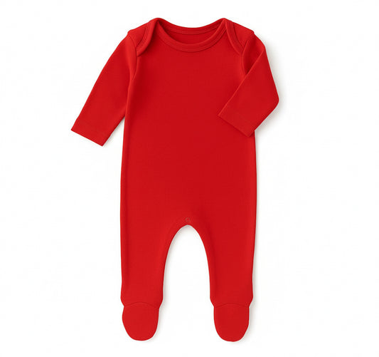 White or Red Baby Romper - Custom Design