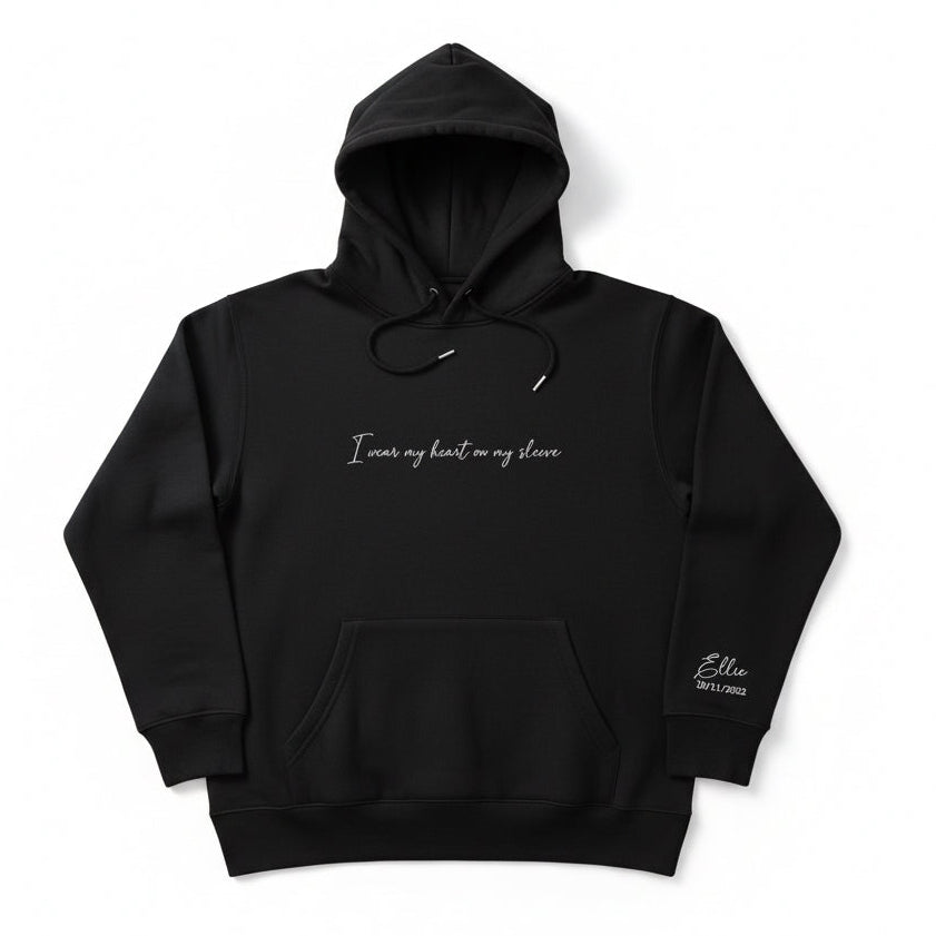 Personalised Hoodie | I Wear My Heart on my Sleeve