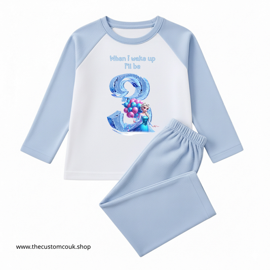 Personalised Disney Frozen Pyjamas | Custom Birthday PJs for Kids