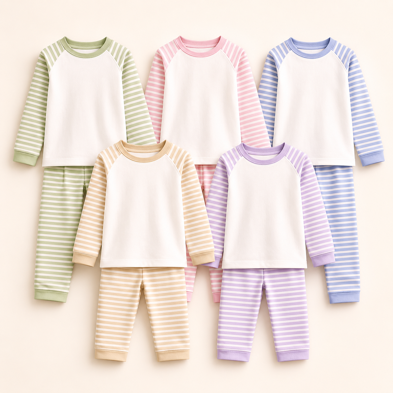Create Your Own Children’s Pyjamas | Pastel Striped