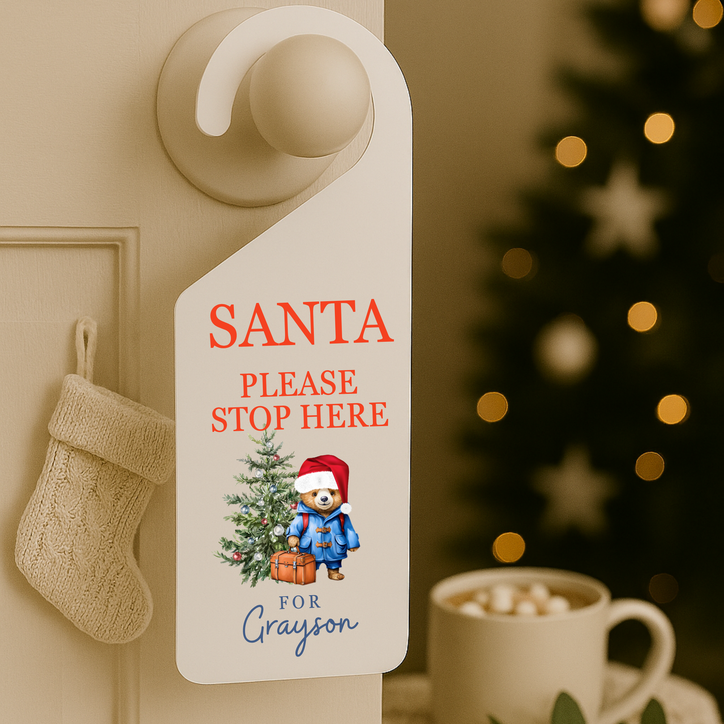 Santa Stop Here - Kids Novelty Christmas Decor