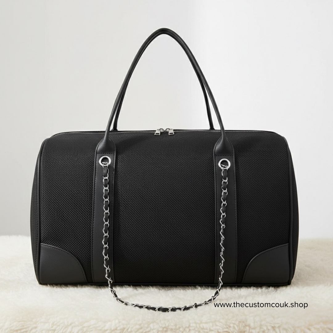 Personalised Canvas Large Travel Duffel Tote Bag