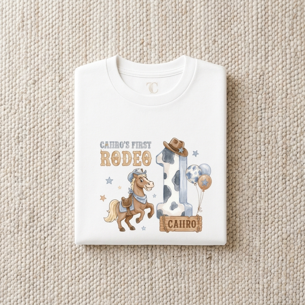 First Rodeo Birthday T-Shirt | Personalised Children’s Birthday Design