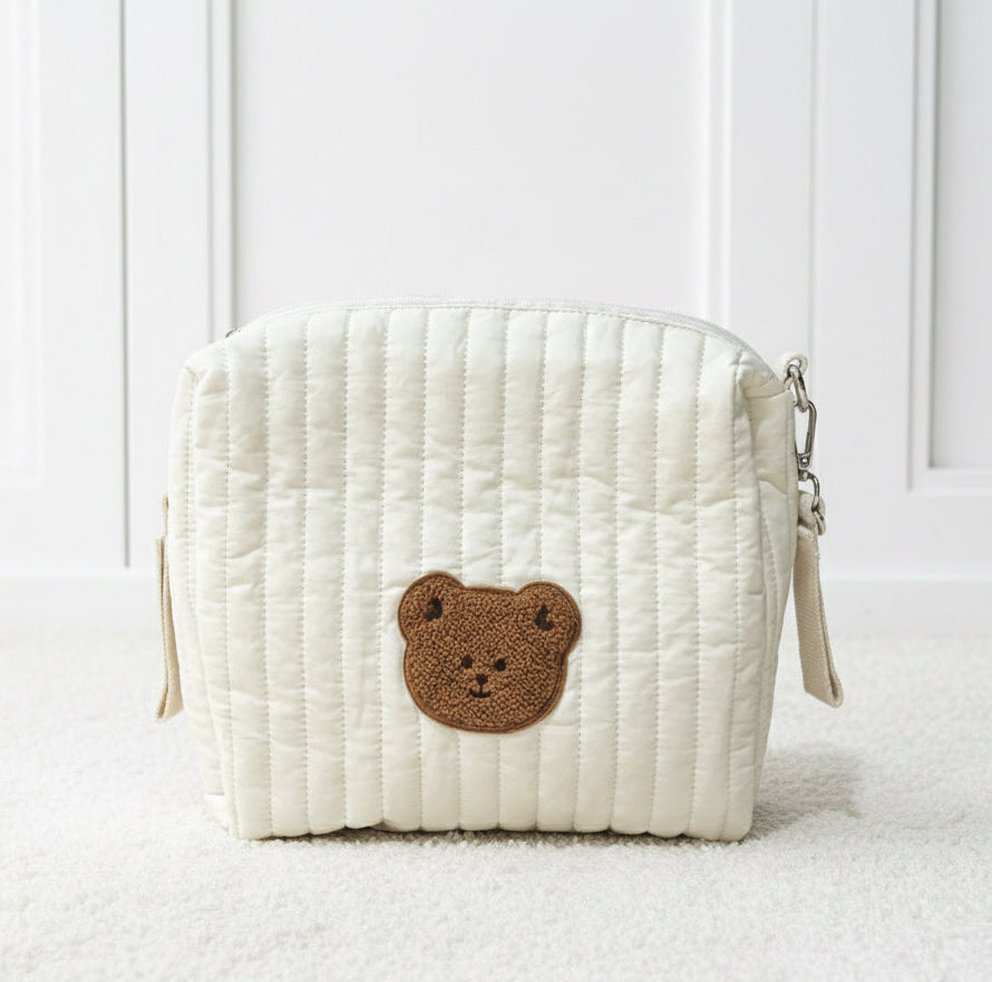 Personalised Stroller Pouch – Embroidered Teddy Bear