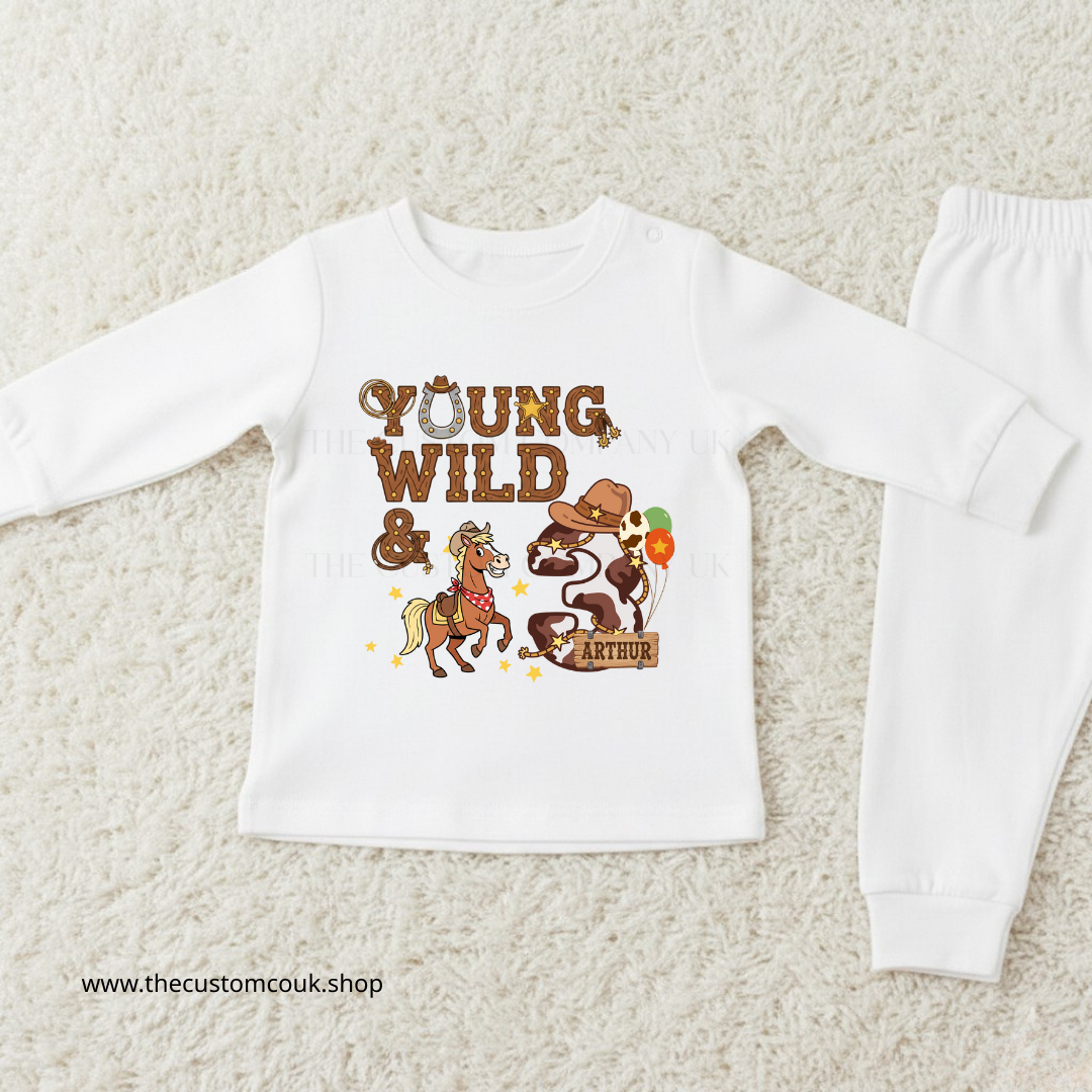 Personalised Birthday Pyjamas | Young, Wild & 3