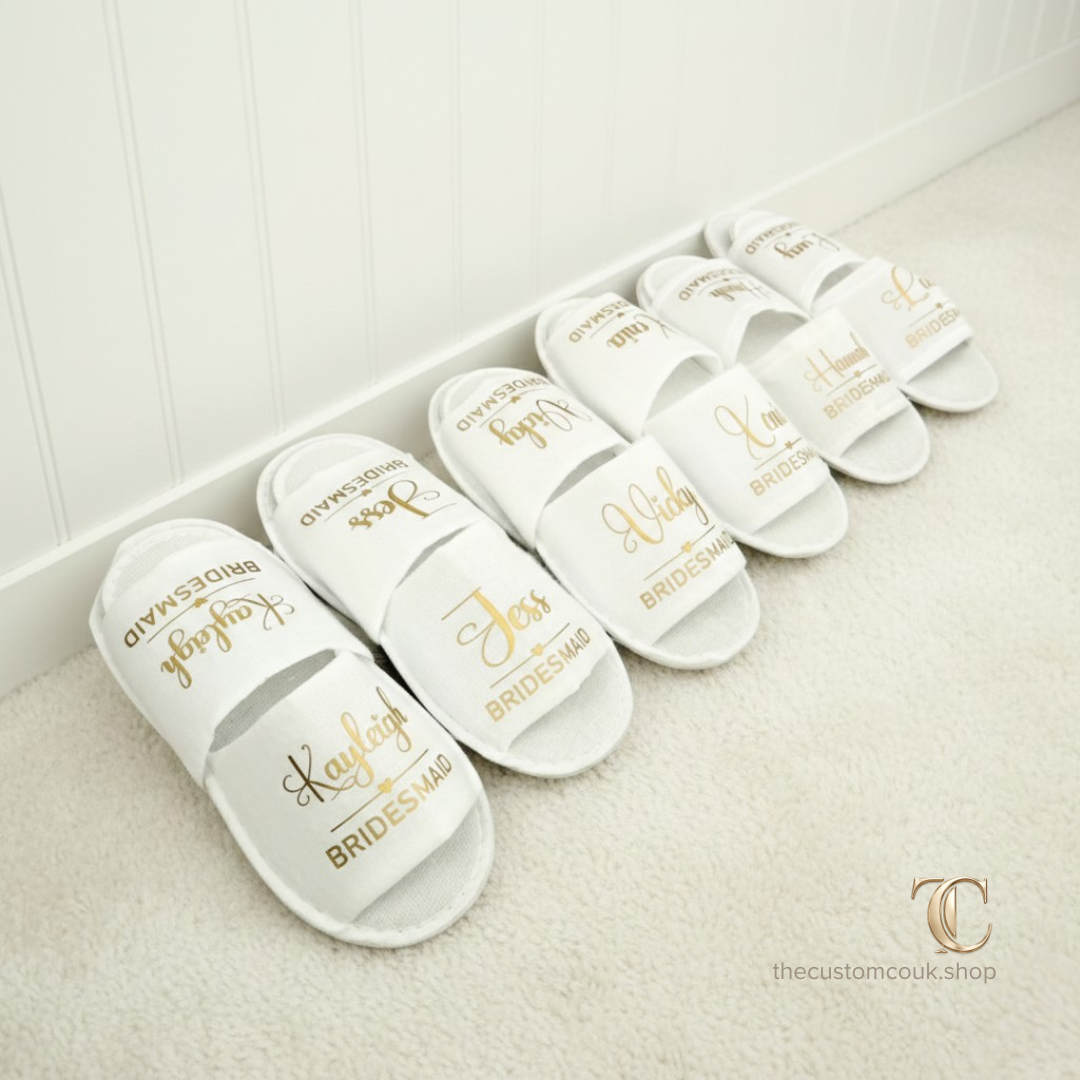 Personalised Wedding/Spa Slippers - Bridesmaid Proposal Gift