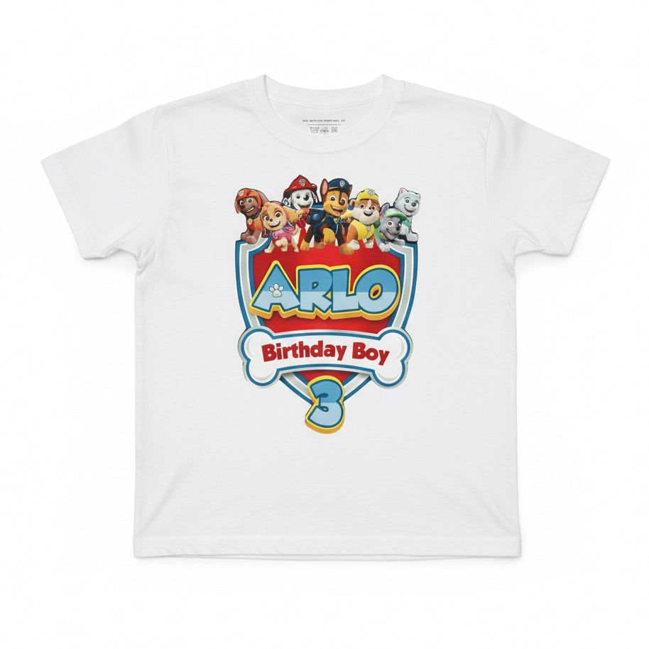 Personalised Kids Birthday T-Shirt | Paw Patrol