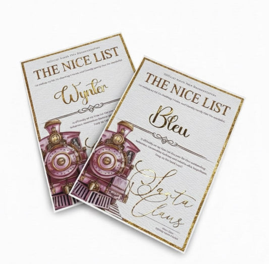 Personalised Santa Letters – Nice List Pink