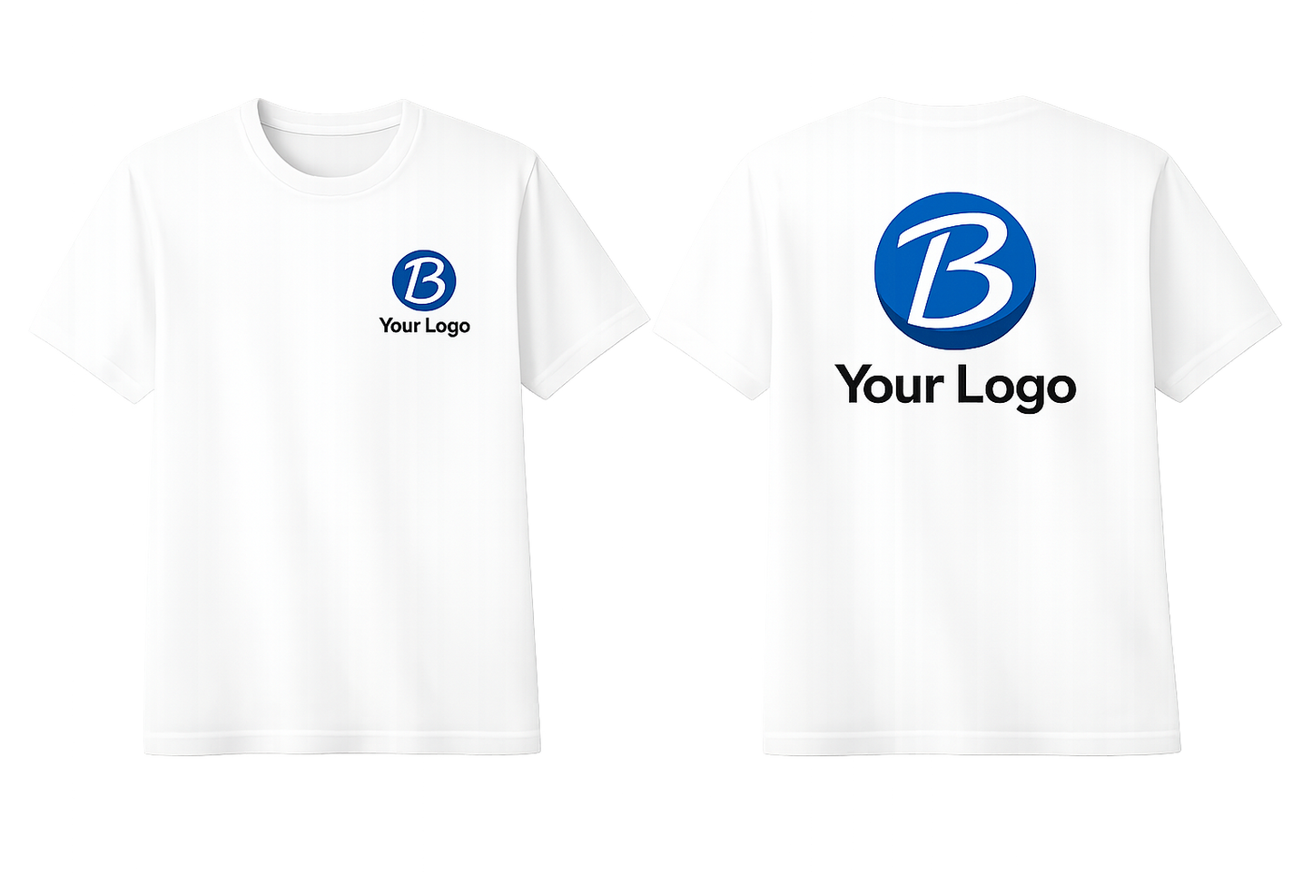 Custom Logo Business T-Shirt | Left Chest & Back Print – Kids & Adults