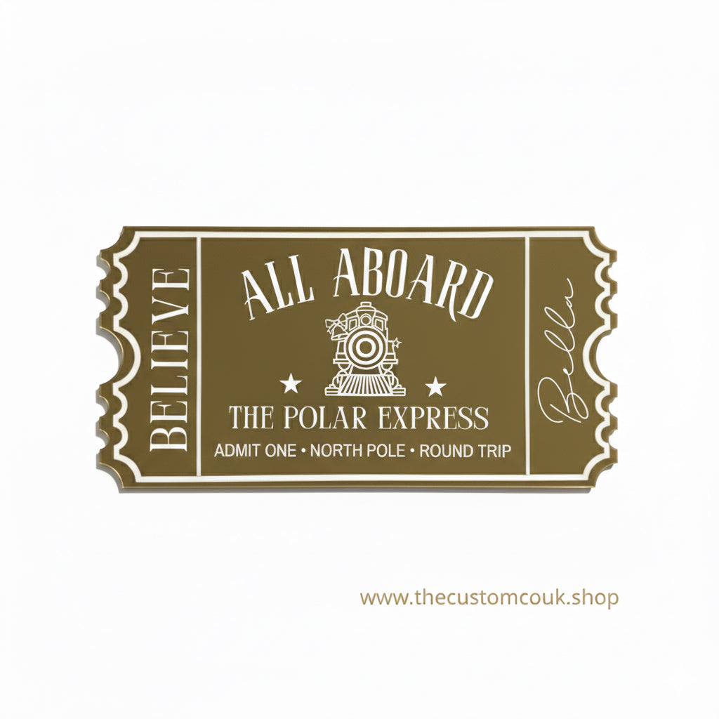 Personalised Polar Express | Acrylic Ticket