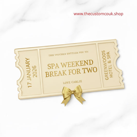 Custom Acrylic Gift Voucher | Personalised Gift Card for Any Occasion