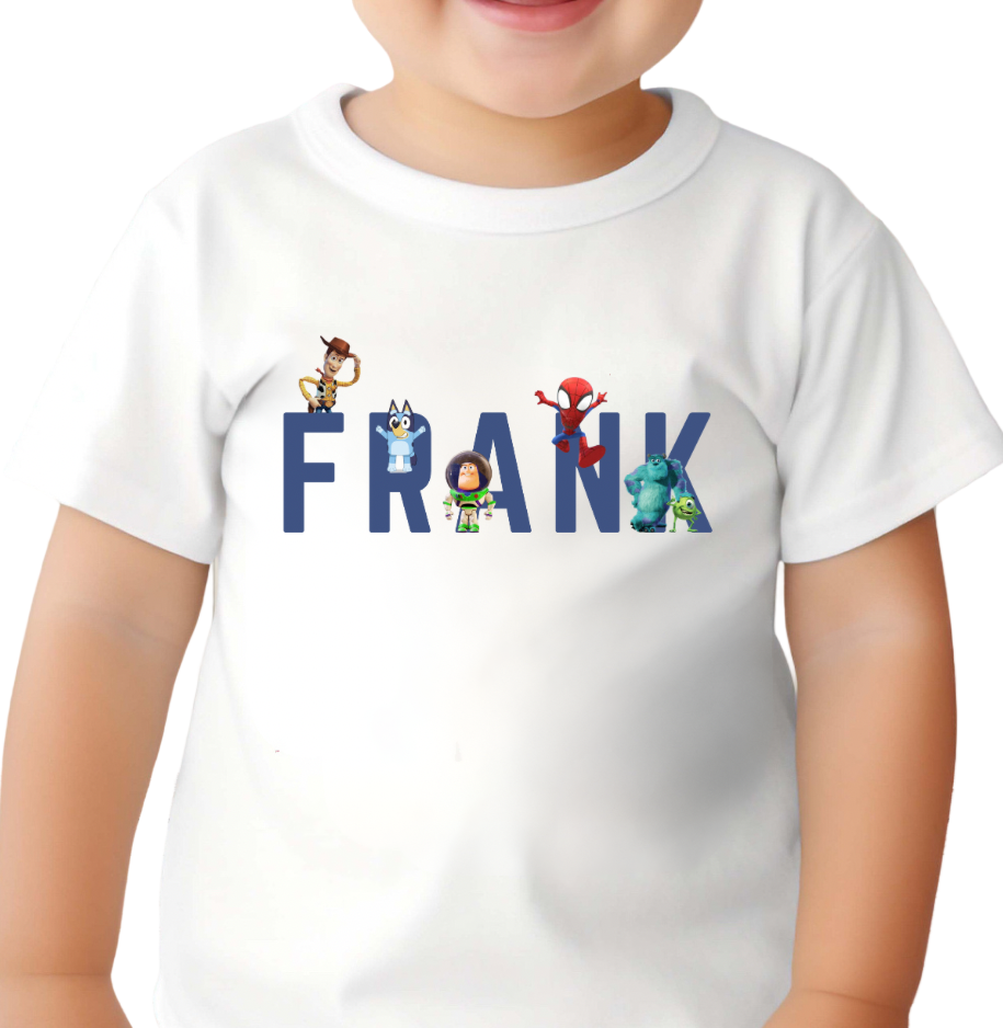 Bespoke Children’s Name T-Shirt | Personalised Character Design