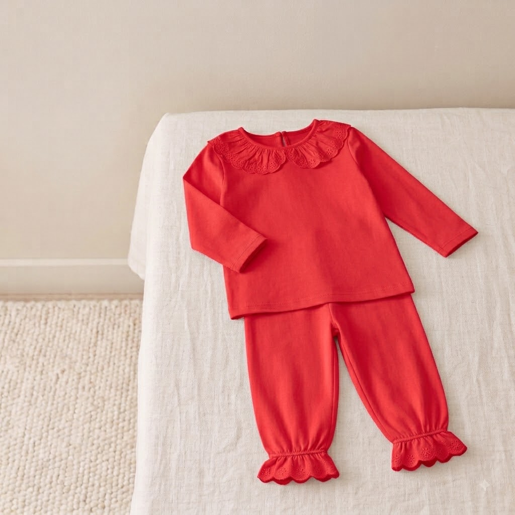 Red Frill Personalised Pyjama’s | Design Your Own