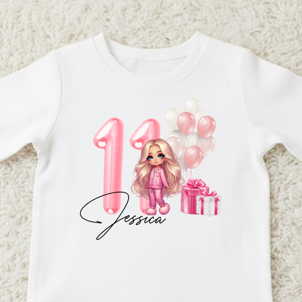 Personalised Birthday Pyjama’s | Glam Dolly