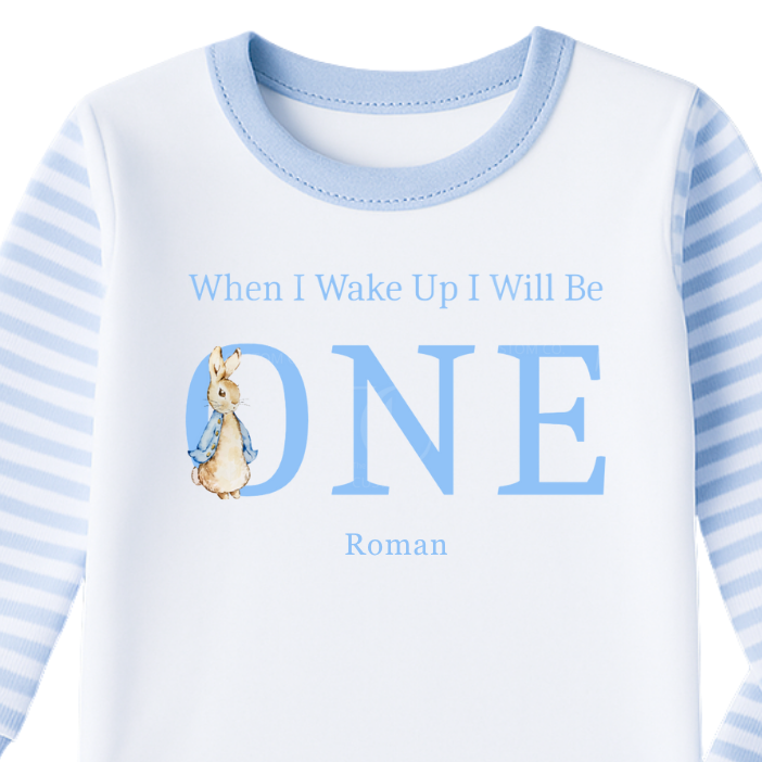 Personalised Children’s First Birthday Pyjamas | Peter Rabbit Design