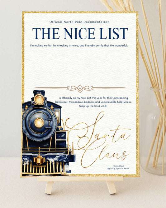 Personalised Santa Letters – Nice List Blue
