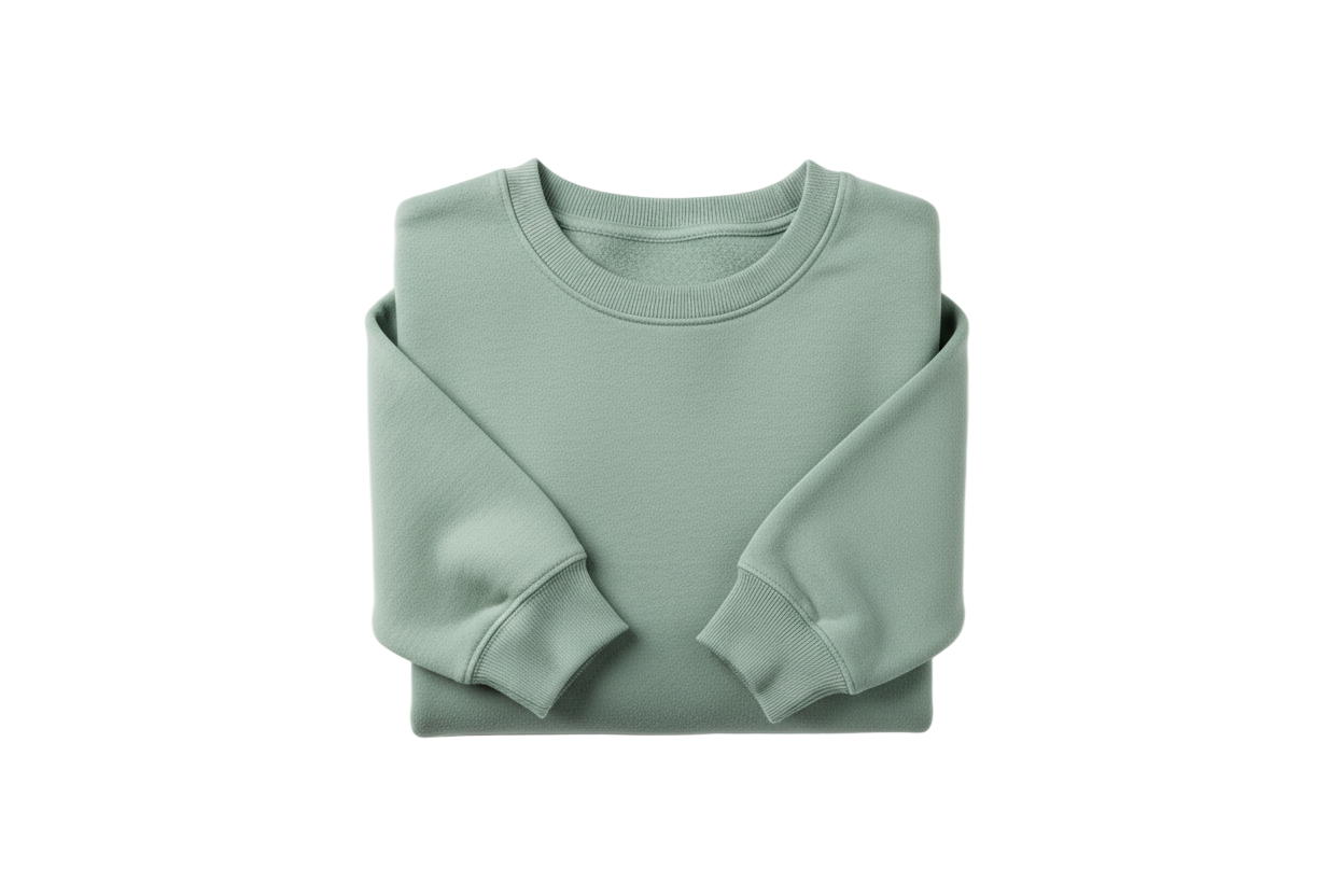 sage green sweatshirt