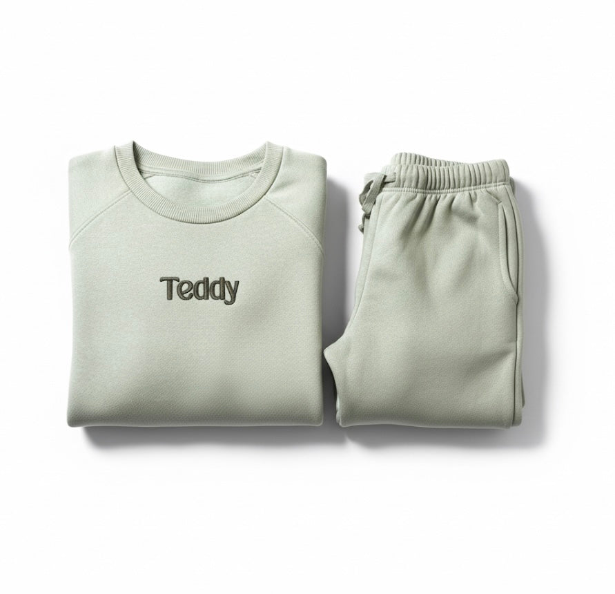 Kids Oversized Loungewear - Personalised Faux Embroidery Name