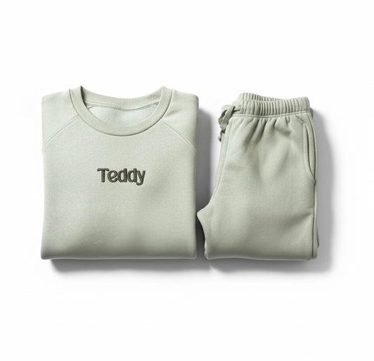 Kids Oversized Loungewear - Personalised Faux Embroidery Name