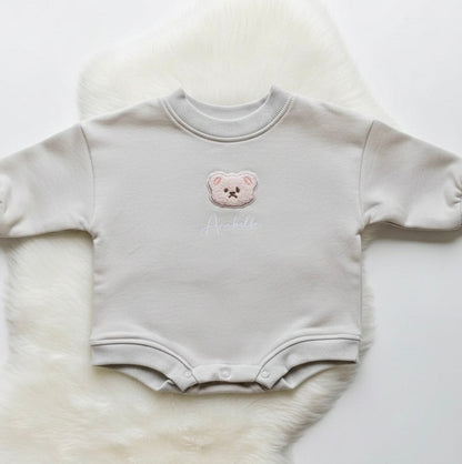 Personalised Teddy Bear Romper Sweater