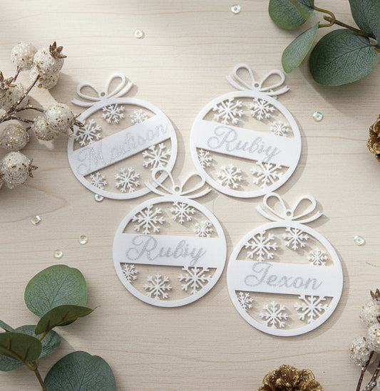 Acrylic Tree Decoration - Personalised Christmas Bauble - Sublimation