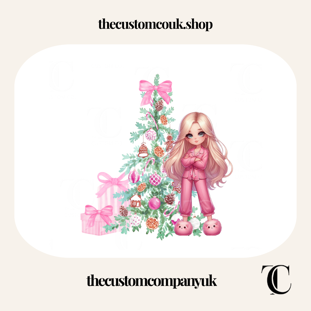 Personalised Christmas Bauble | Pink Girly Glam