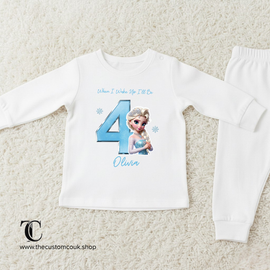 Personalised Disney Frozen Pyjamas | Custom Birthday PJs for Kids