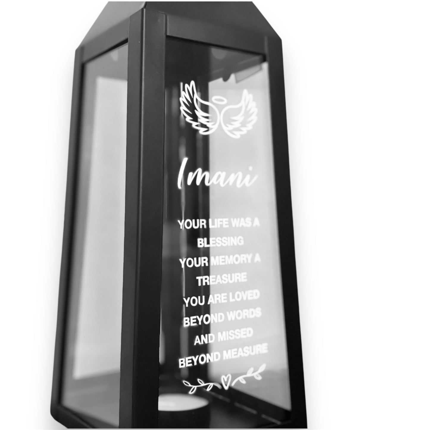 Customised Memorial Lantern -  Memorial Gifts for Loss of Loved One, Thoughtful Sympathy Gift, Funeral Gifts