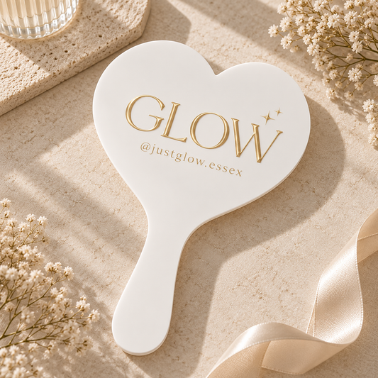 Custom Branded Heart Paddle | Social Media Photo Prop