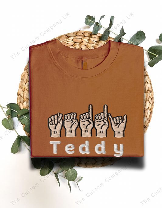 BSL Personalised Name | Sign Language T-Shirt