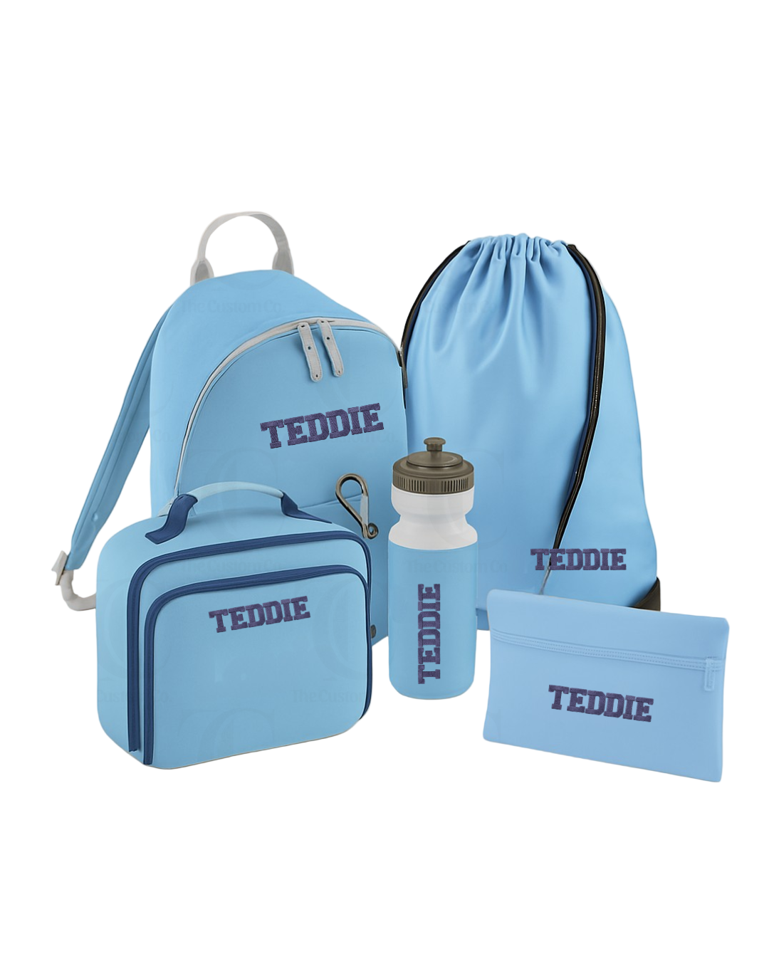 Custom Kids’ Backpack Set | Name-Printed Lunch Bag & Pencil Case | Back-to-School Gift