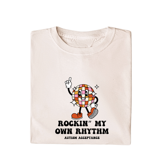 “Rockin’ my own rhythm”- Autism Acceptance T-Shirt