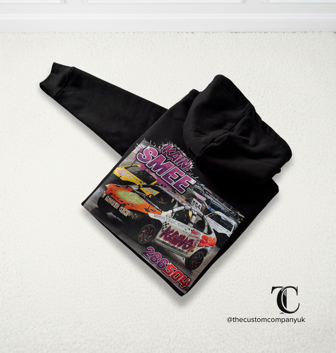 Bespoke Racing Car Graphic Hoodie – Personalised Adults