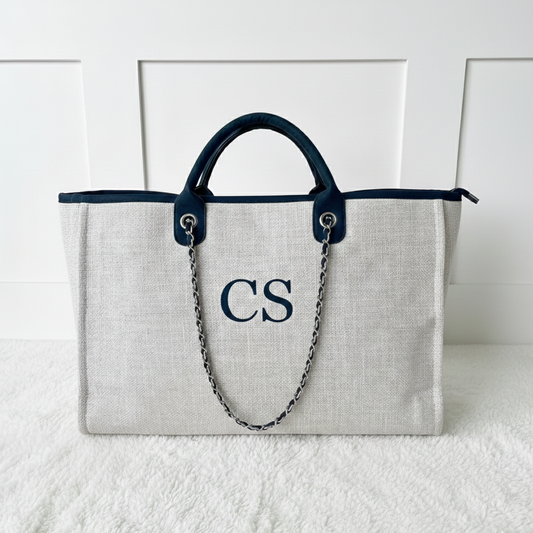 Personalised Canvas Weekender XL Tote Bag – Custom Travel & Overnight Bag