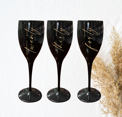 Personalised Acrylic Champagne Flutes for Weddings - Bridesmaids