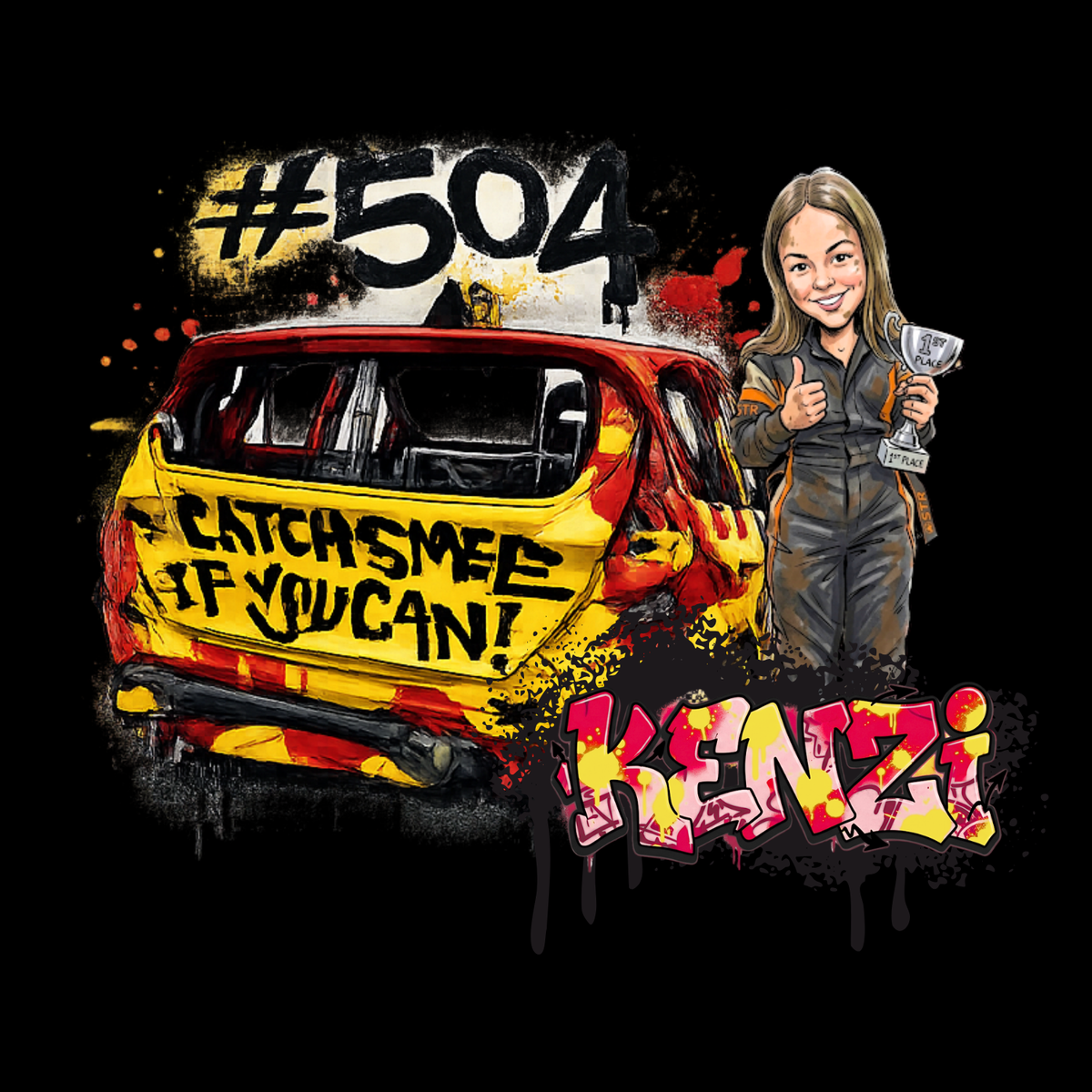 Custom Banger Racing Car Hoodie | Bespoke Motorsport Design