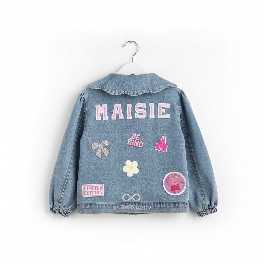 Kids Custom Patch Denim Jacket