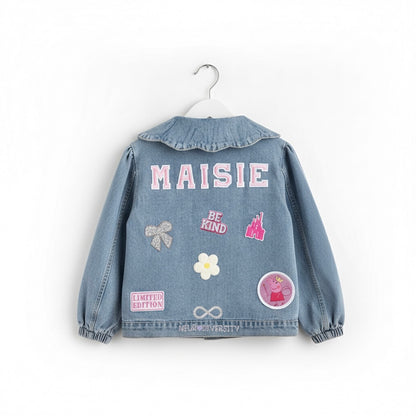 Kids Custom Patch Denim Jacket
