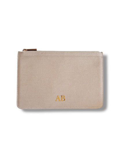 Personalised Canvas Clutch Bag/Pouch - Bridesmaid Clutch