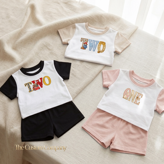 Custom Children’s T-Shirt & Shorts Pyjama Set
